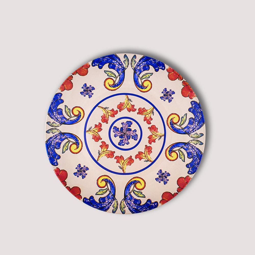 Azure Blossom Flat Dish 26CM