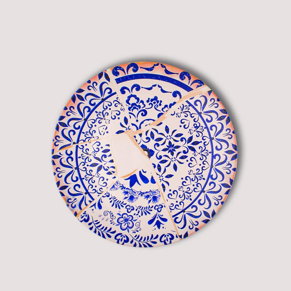 Azure Lace Flat Dish 26cm