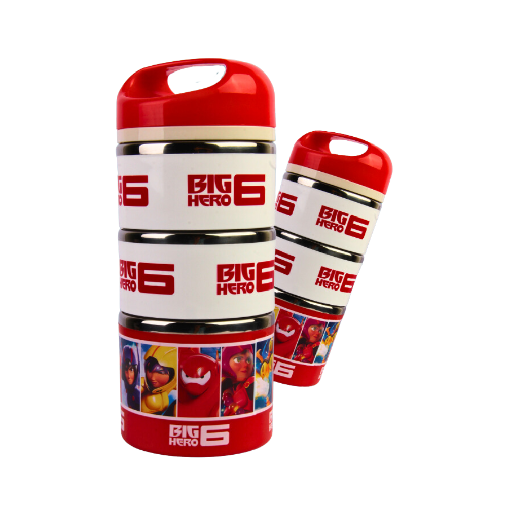 Big Hero Character Food Flask/Lunch Box For Kids - 3 Layers