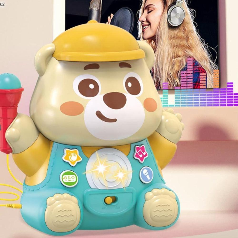 Baby Musical Instruments Montessori Musical Toys Cartoon Bear Plastic Karaoke Microphones Educational Music Toy Bear
