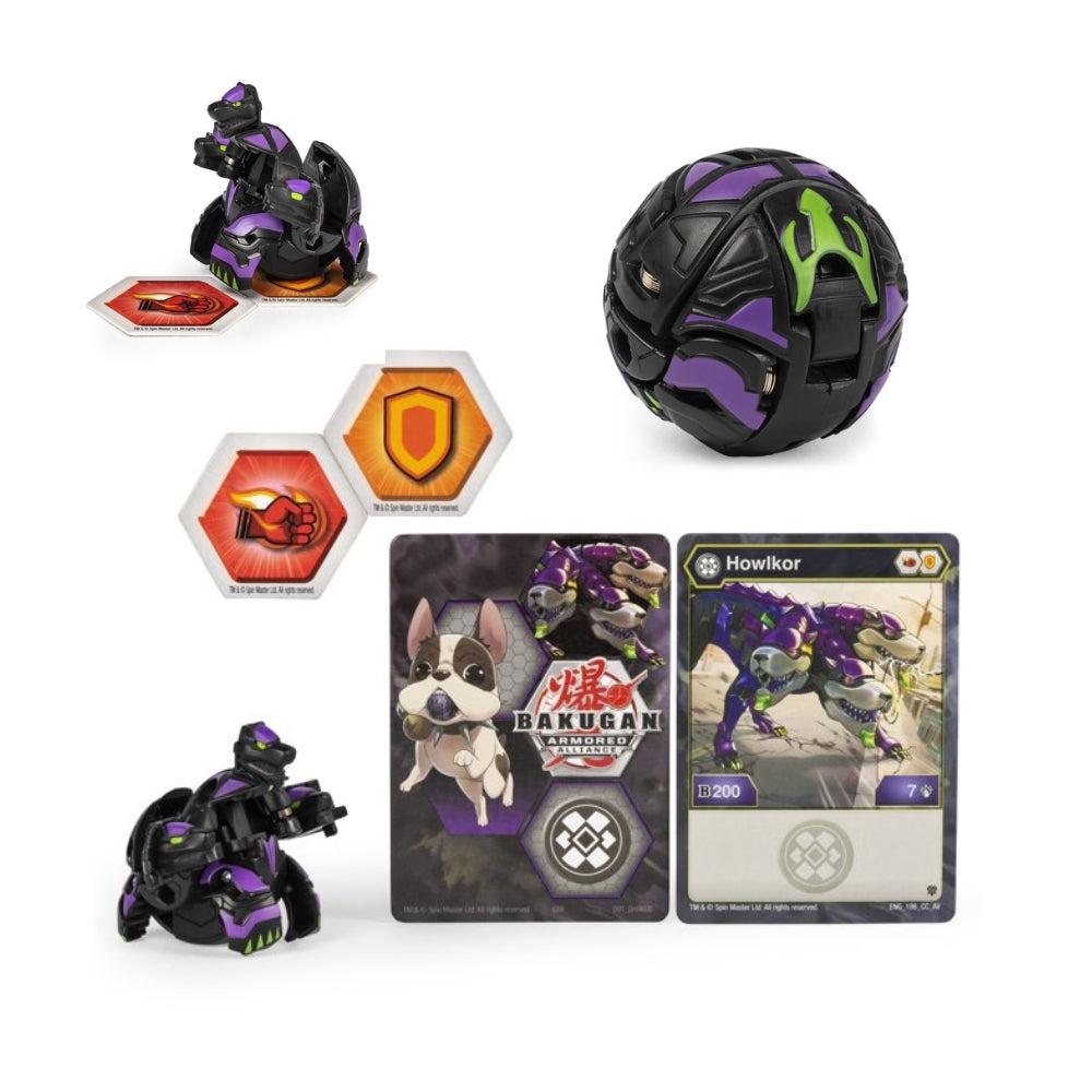 Bakugan Howlkor, 2 Inch Tall Armored Alliance Collectible Action Figure And Trading Card