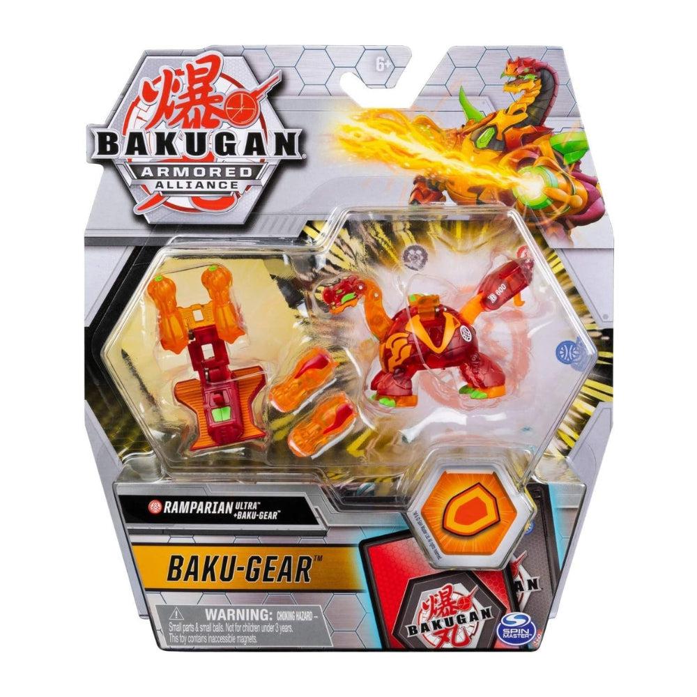 Bakugan Ultra, Pyrus Ramparian With Transforming Baku-Gear, Armored Alliance 3-inch Tall Collectible Action Figure