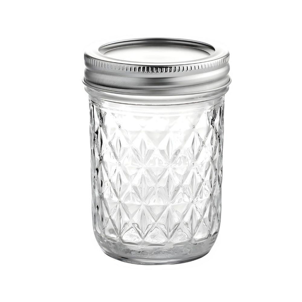 Ball Quilted Crystal Mason Jar, Regular Mouth,240 ml