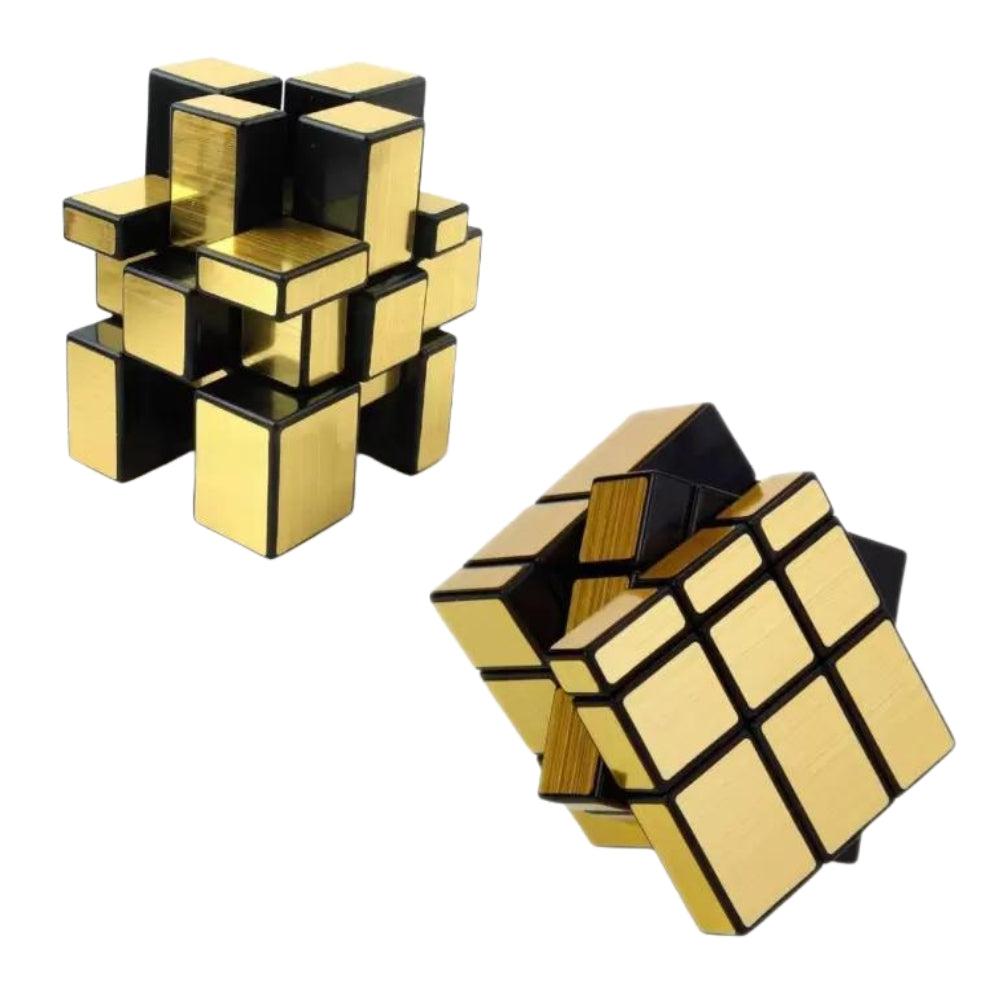 Barodian's Golden Cube Combo Cube 3x3 Rubik Cube High Speed Stickerless Magic Rubix Rubick Cube 3x3 Mirror Rubic Cube (1 Pieces)
