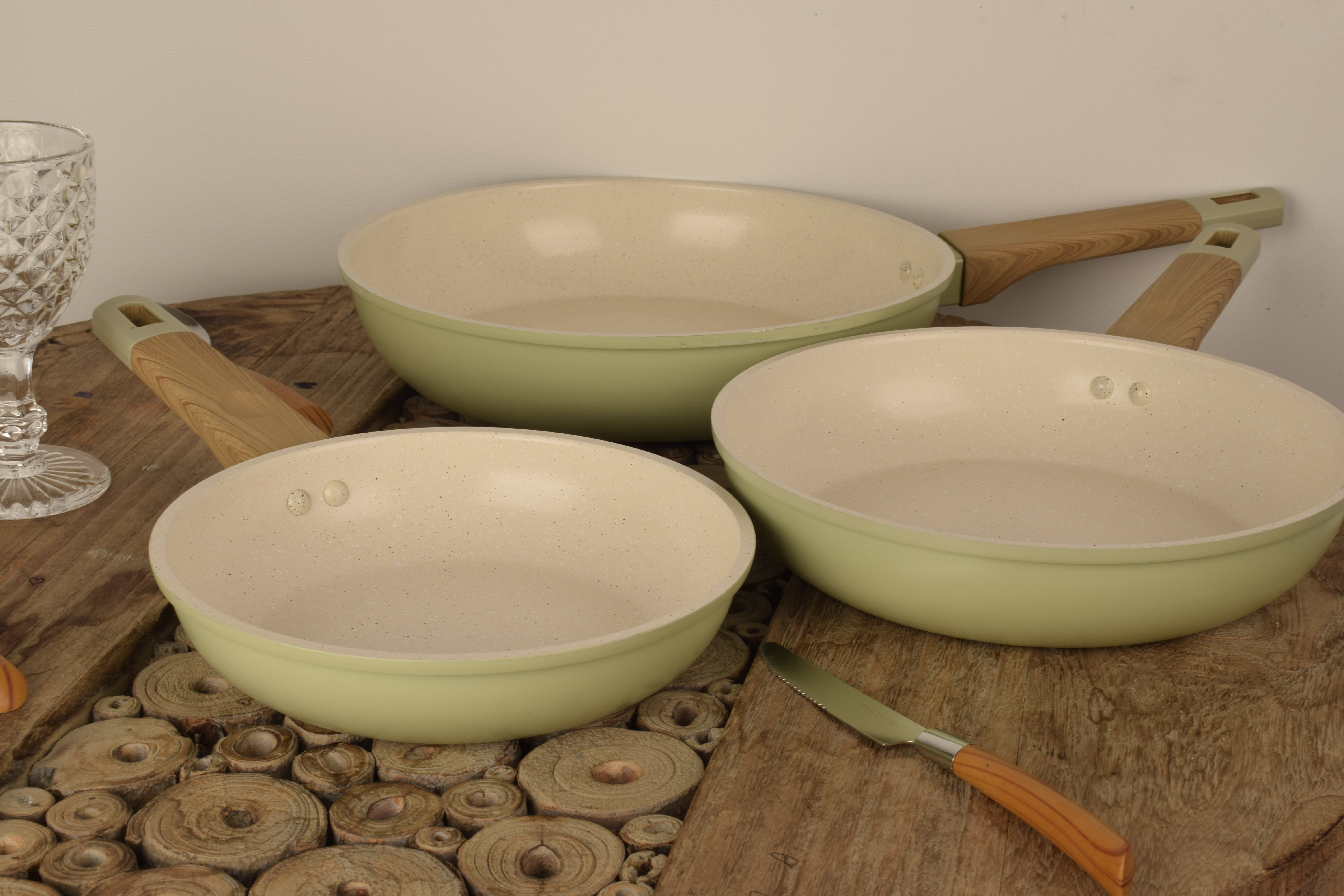 Baroly Nonstick Fry Pan Set 3 Piece 20, 24, 28cm