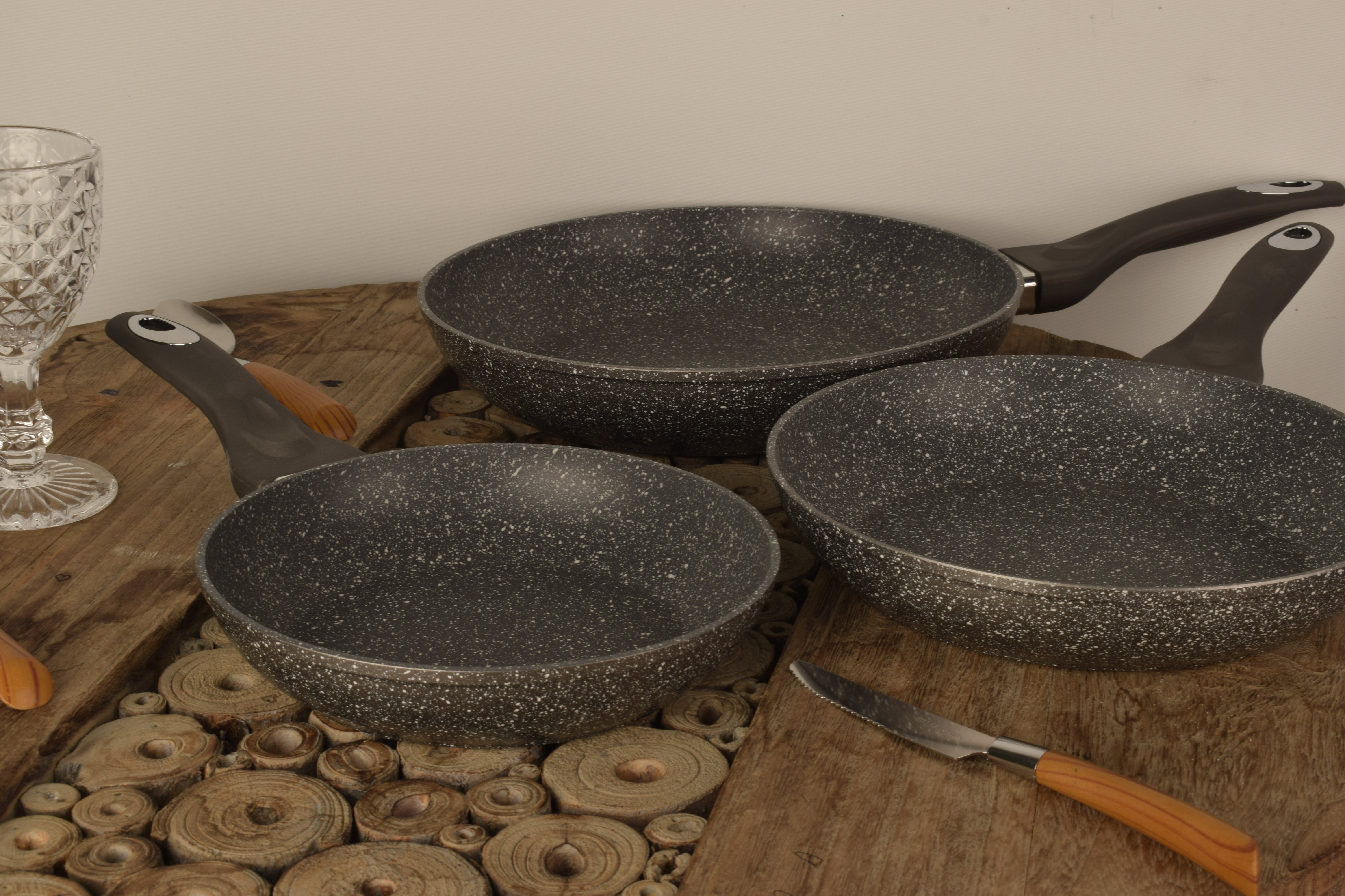 Baroly Nonstick Fry Pan Set 3 Piece 20, 24, 28cm