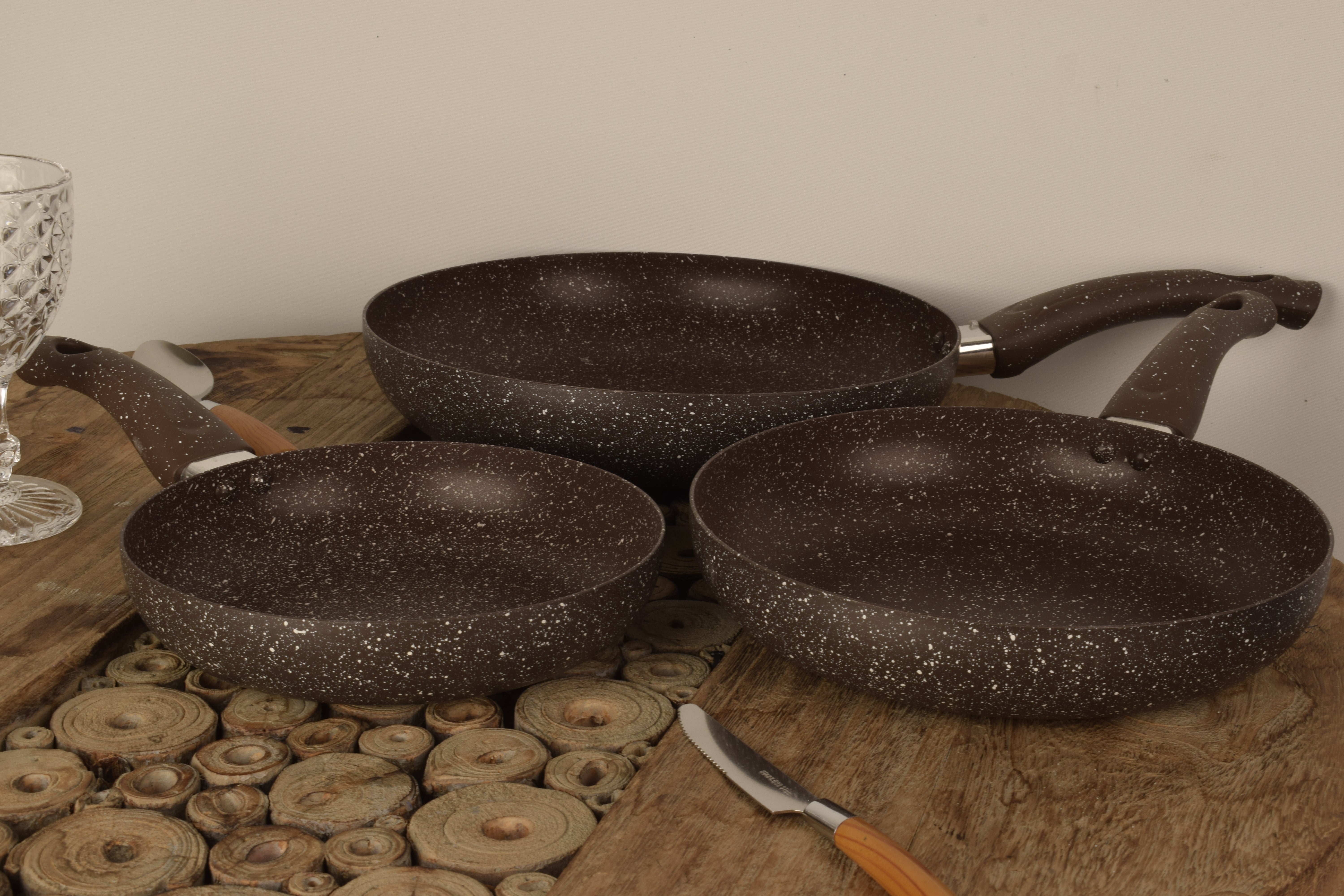 Baroly Nonstick Fry Pan Set 3 Piece 20, 24, 28cm