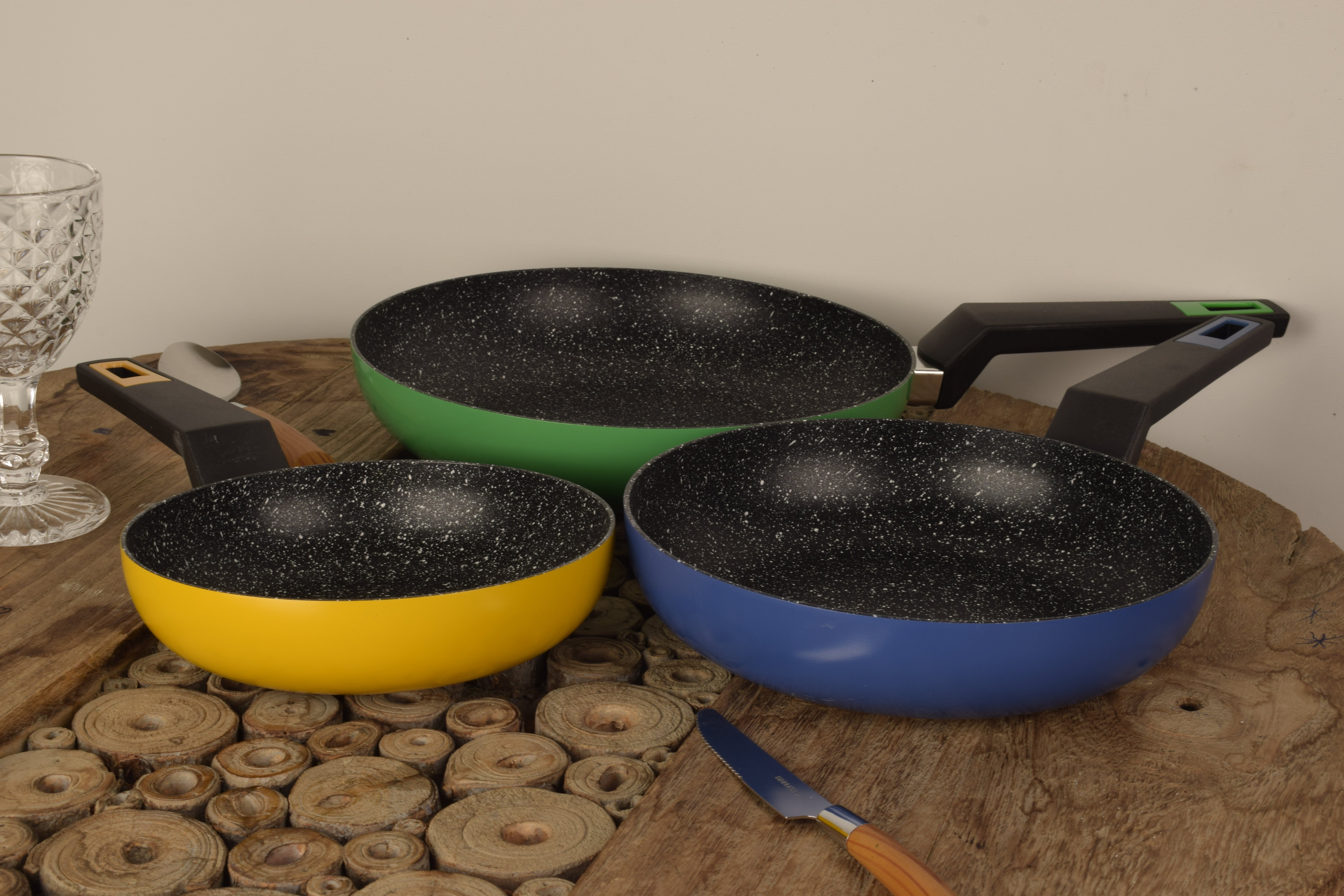 Baroly Nonstick Fry Pan Set 3 Piece 20, 24, 28cm