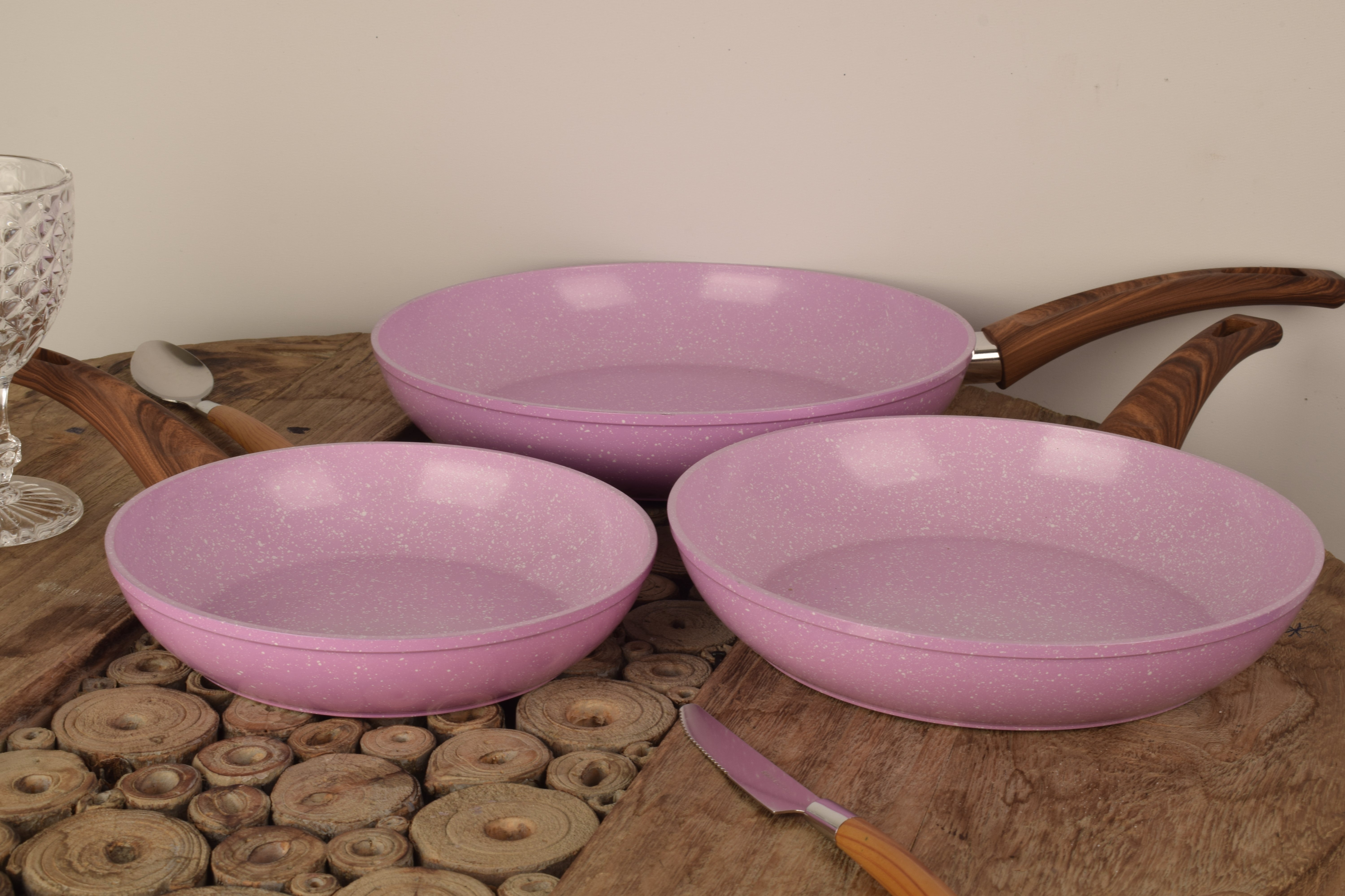 Baroly Nonstick Fry Pan Set 3 Piece 20, 24, 28cm