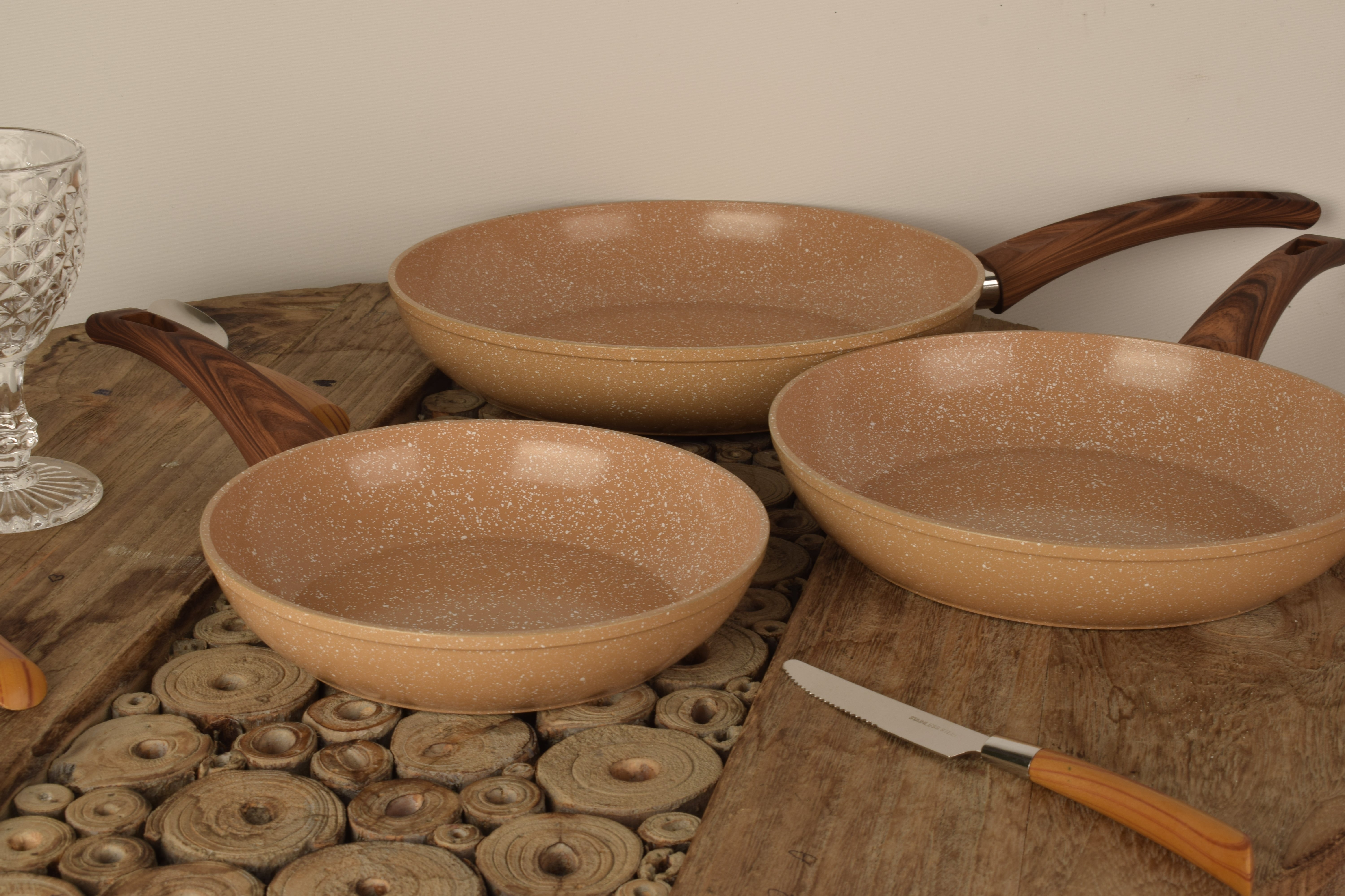 Baroly Nonstick Fry Pan Set 3 Piece 20, 24, 28cm