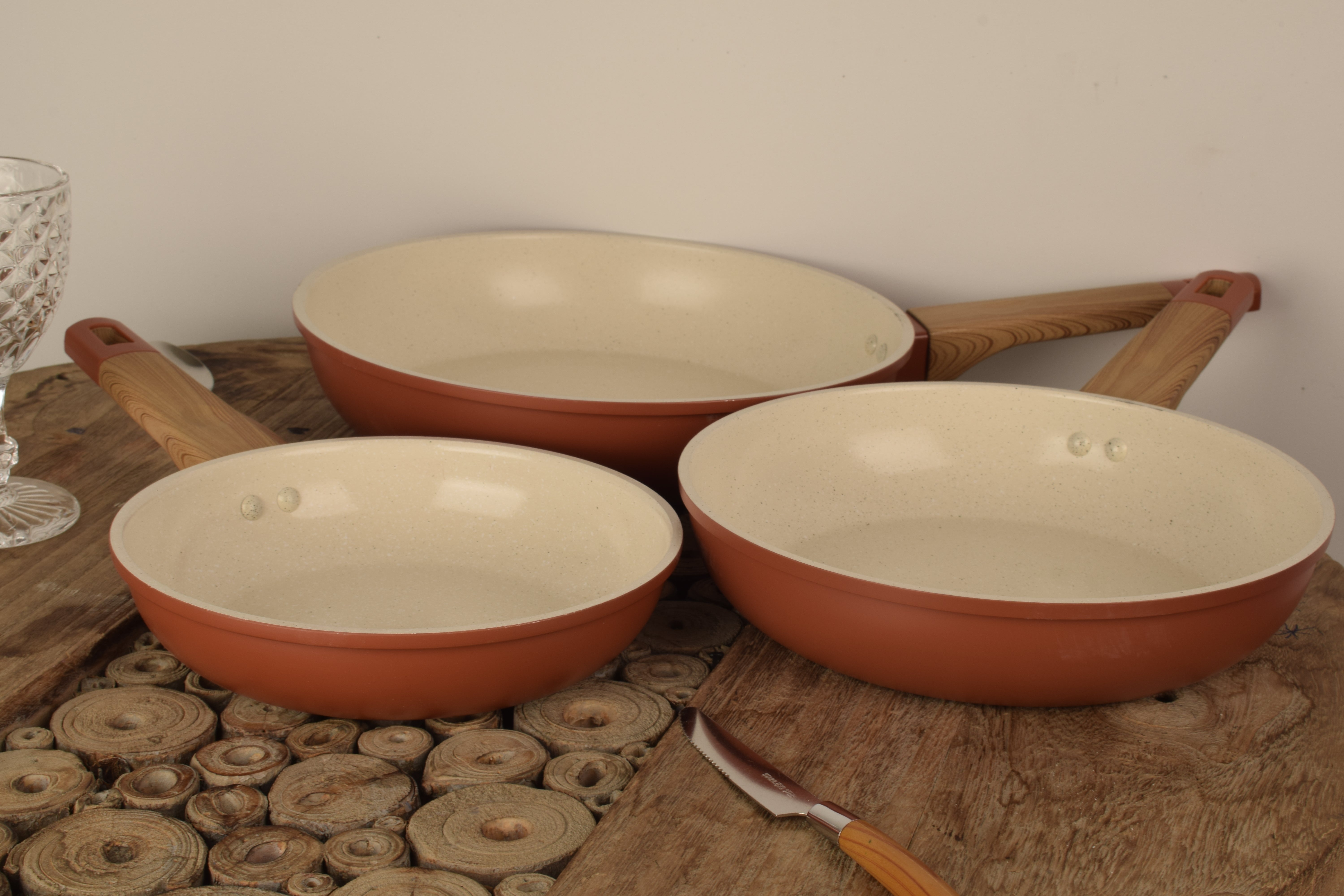 Baroly Nonstick Fry Pan Set 3 Piece 20, 24, 28cm