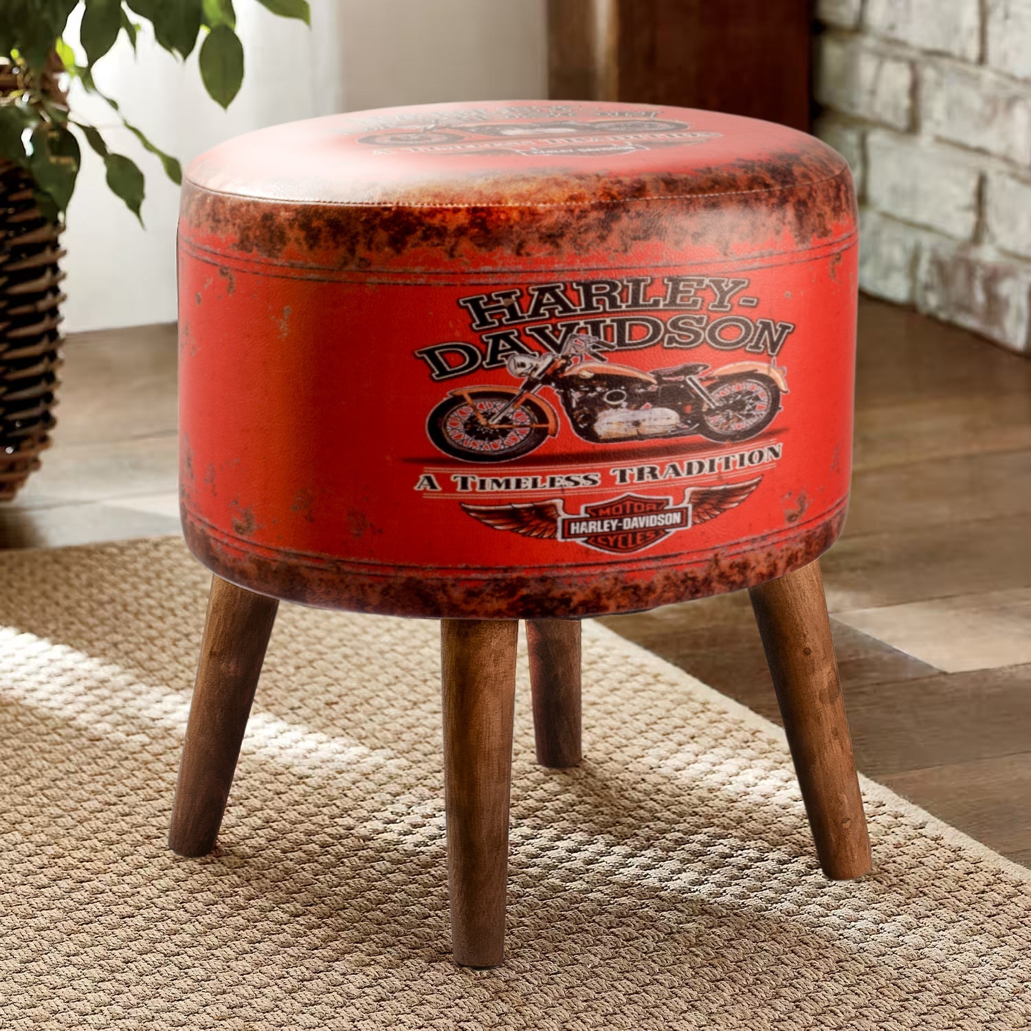 Bench-Pouf(Harley Davidson Orange)