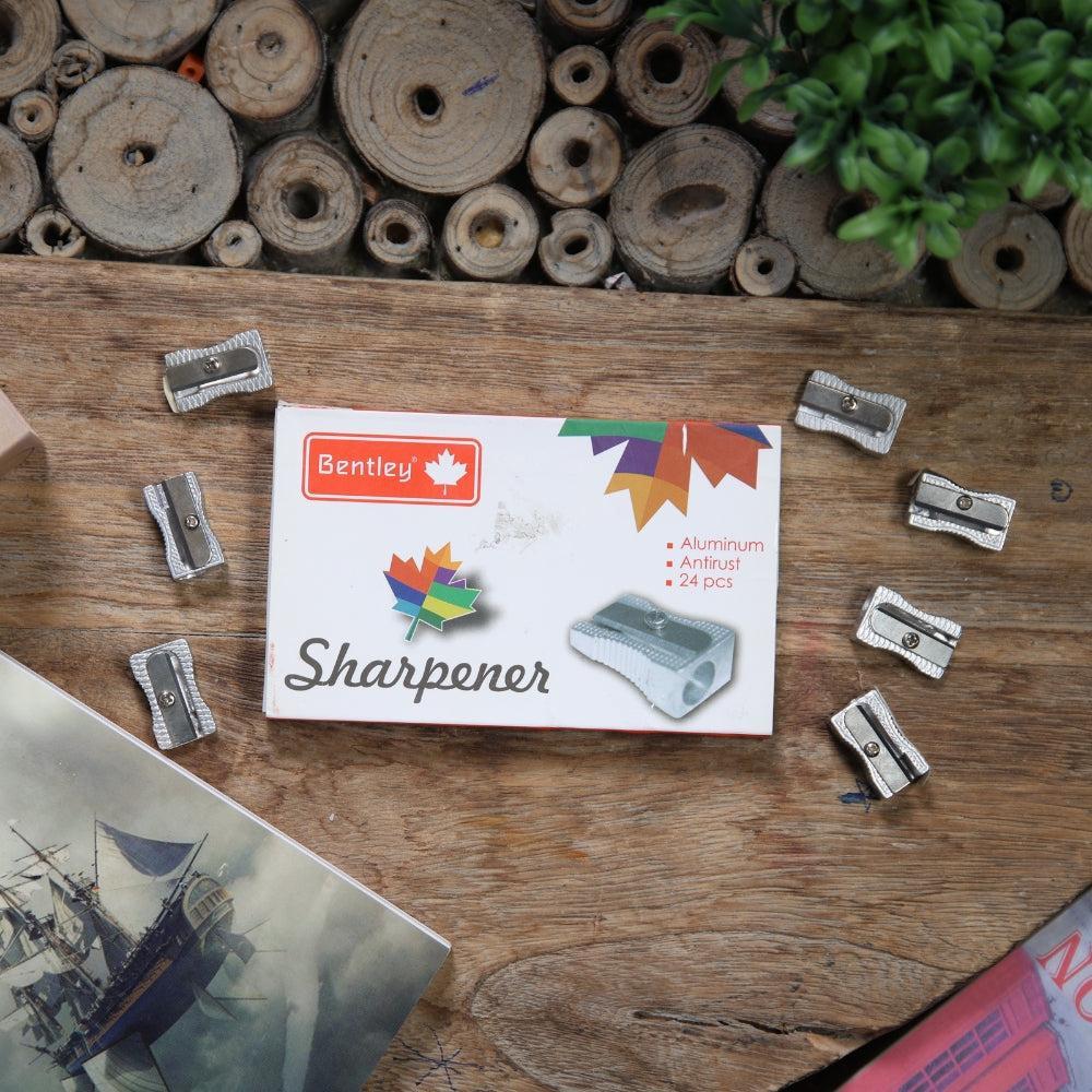 Bentley Metal Pencil Sharpener - Aluminum Alloy Manual Sharpener Pack Of 24 Pcs