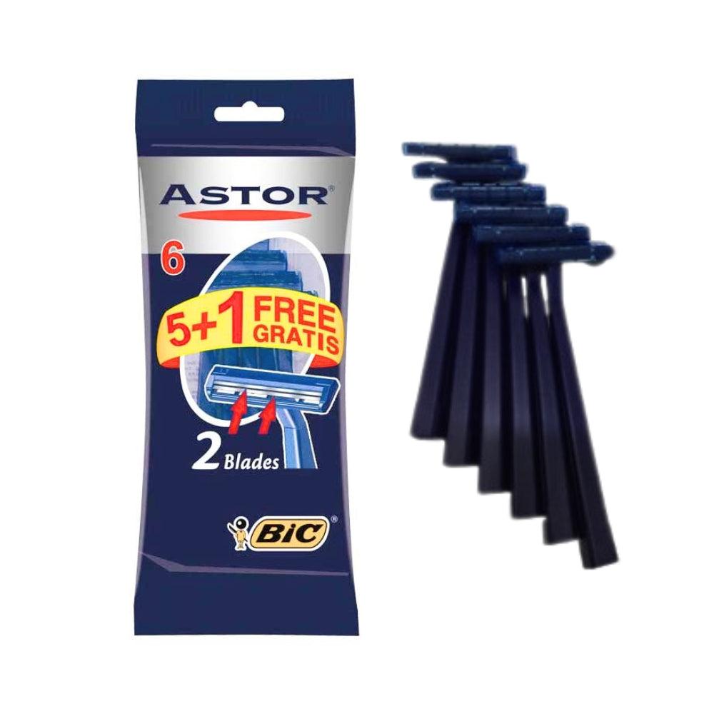 Bic Astor Twin Normal Razors 5 + 1 Free