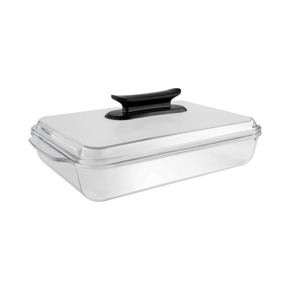 Big Size Glass Casserole With Glass Lid Borosilicate Pyrex Glass Cooking Pot With Double-Ear