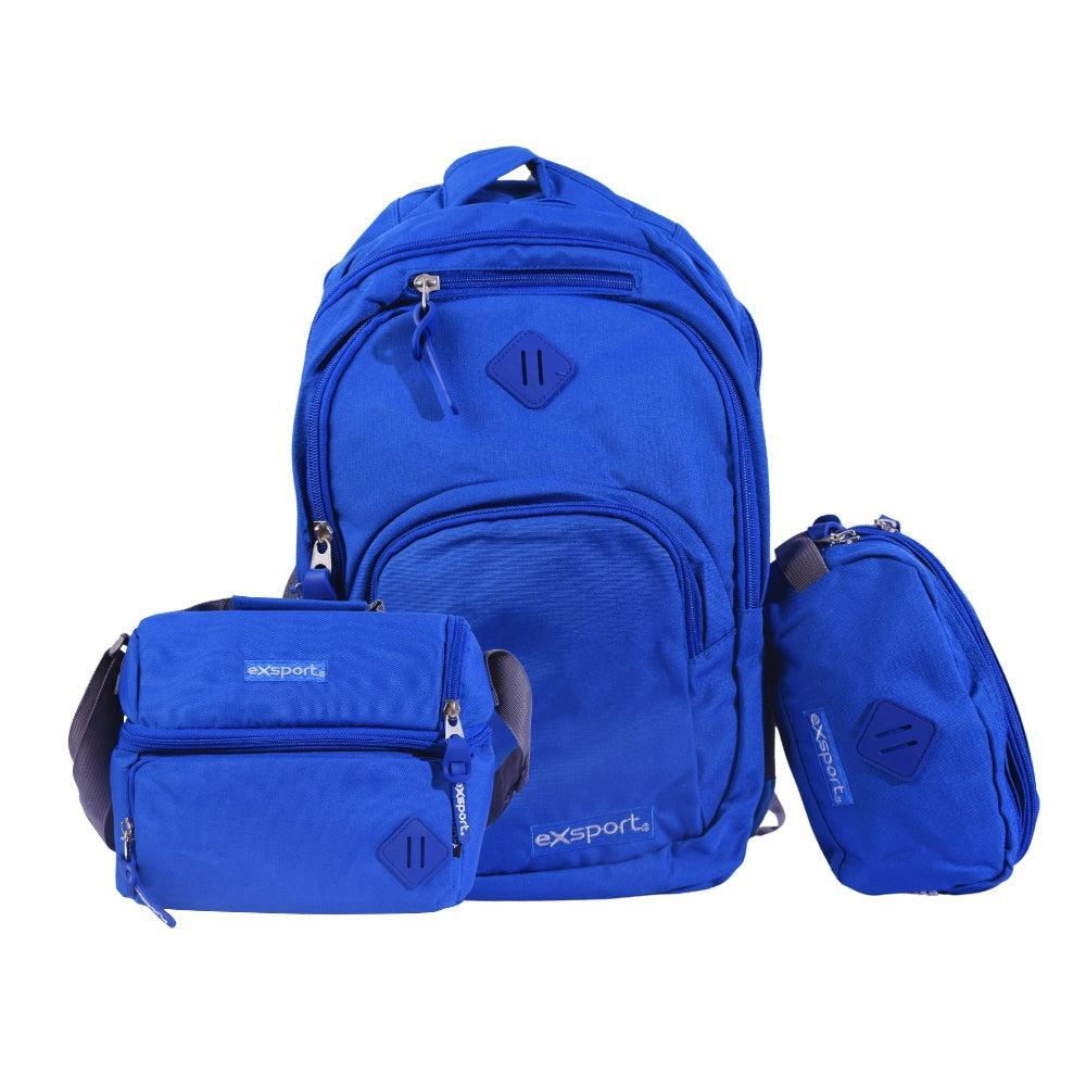 Blue Exsport Backpack and Bags Set