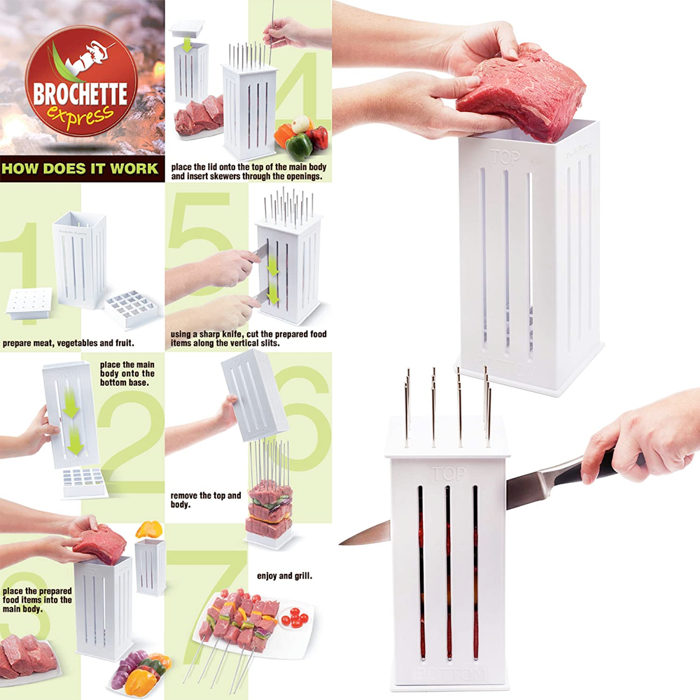 Brochette Express Great For Meats Vegetables & Fruit