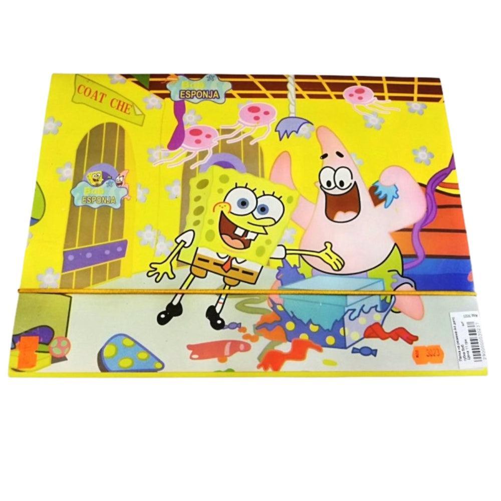 CARTOON FOLDER WITH ELASTIC BAND A4 SPONGEBOB
