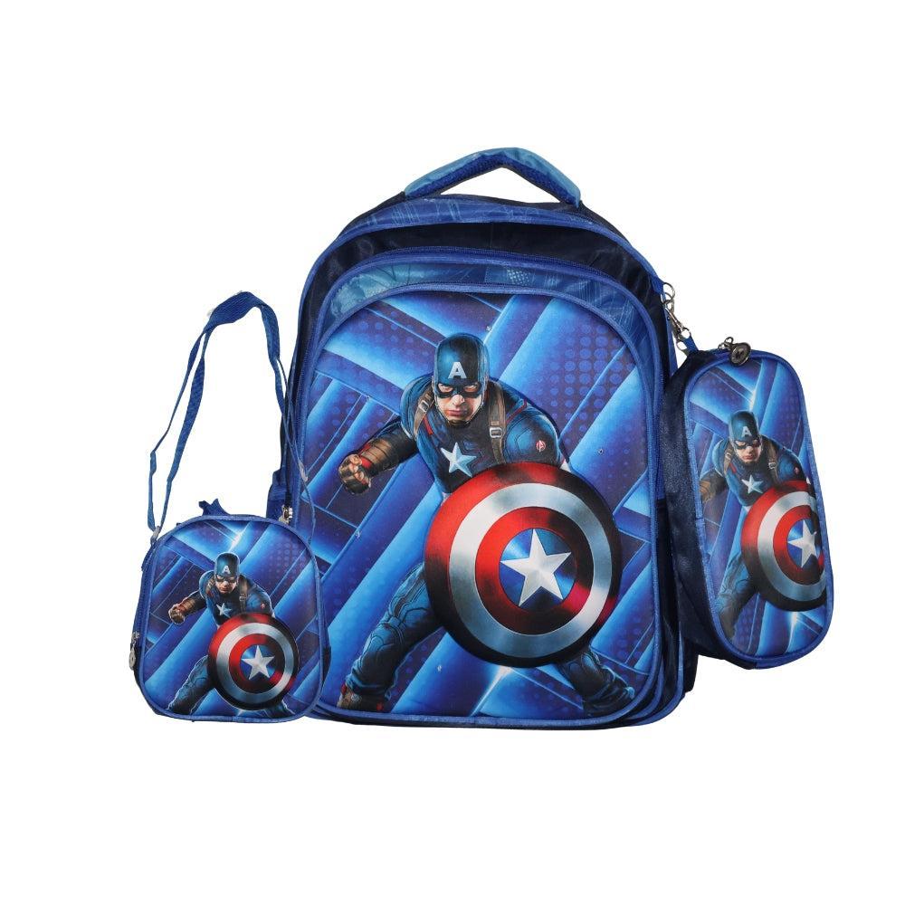Captain America Themed School Bag Set