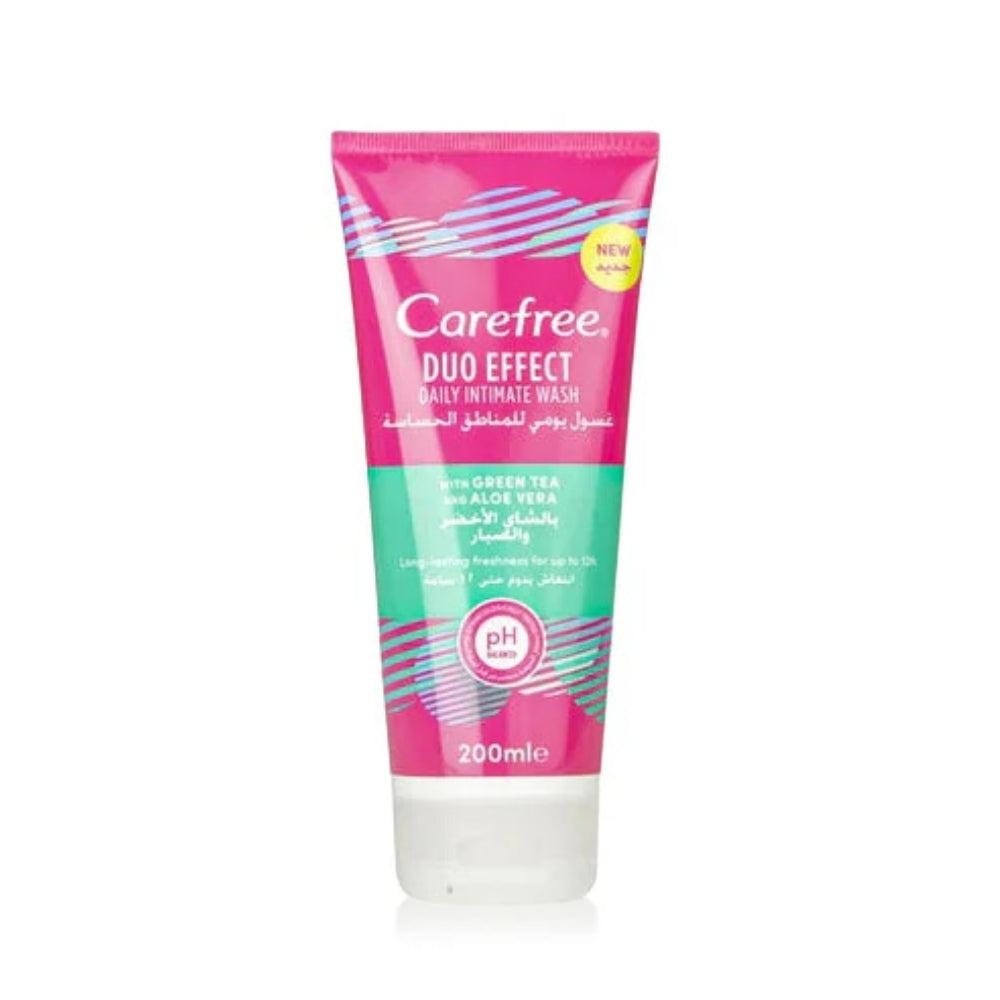 Carefree Duo Effect Intimate Wash Green Tea+Aloe Vera 200ml