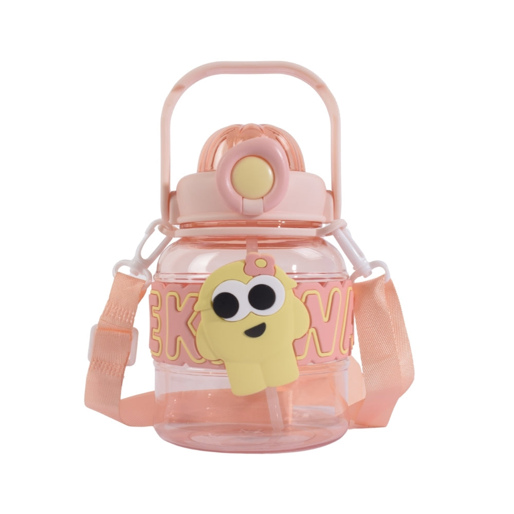 Cartoon-Themed Water Bottle with Strap