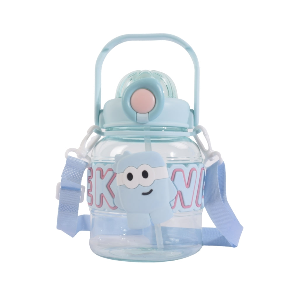 Cartoon-Themed Water Bottle with Strap