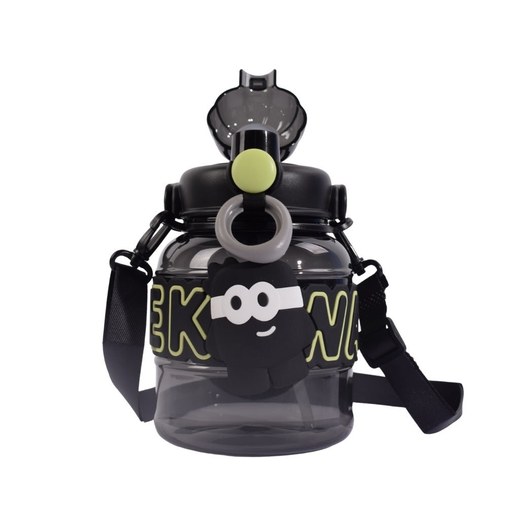 Cartoon-Themed Water Bottle with Strap