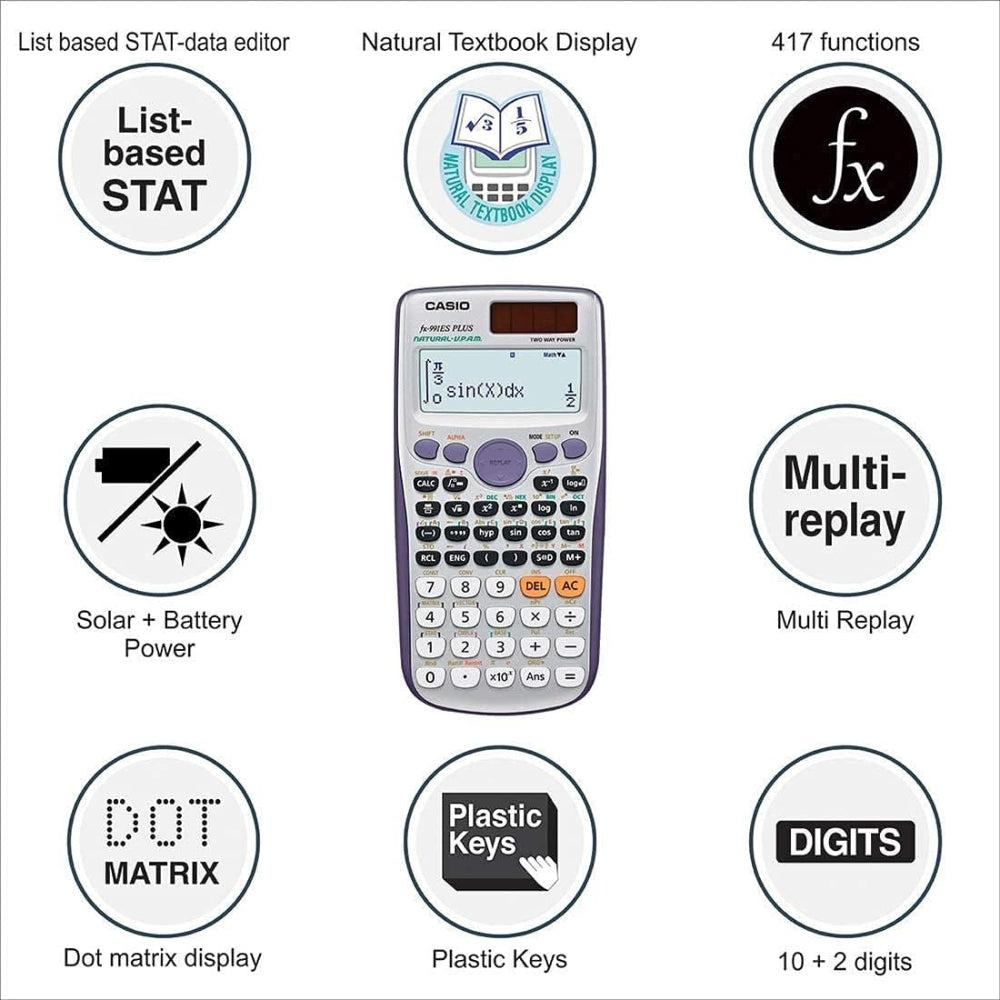 Casio Scientific Calculator 417 Functions (FX-991ESPLUS)