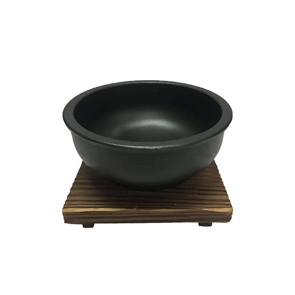 Cast Iron Lightweight Non-stick Cookware With Wooden Base