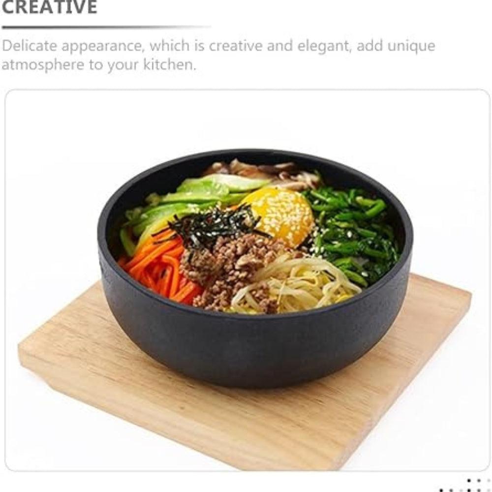 Cast Iron Lightweight Non-stick Cookware With Wooden Base