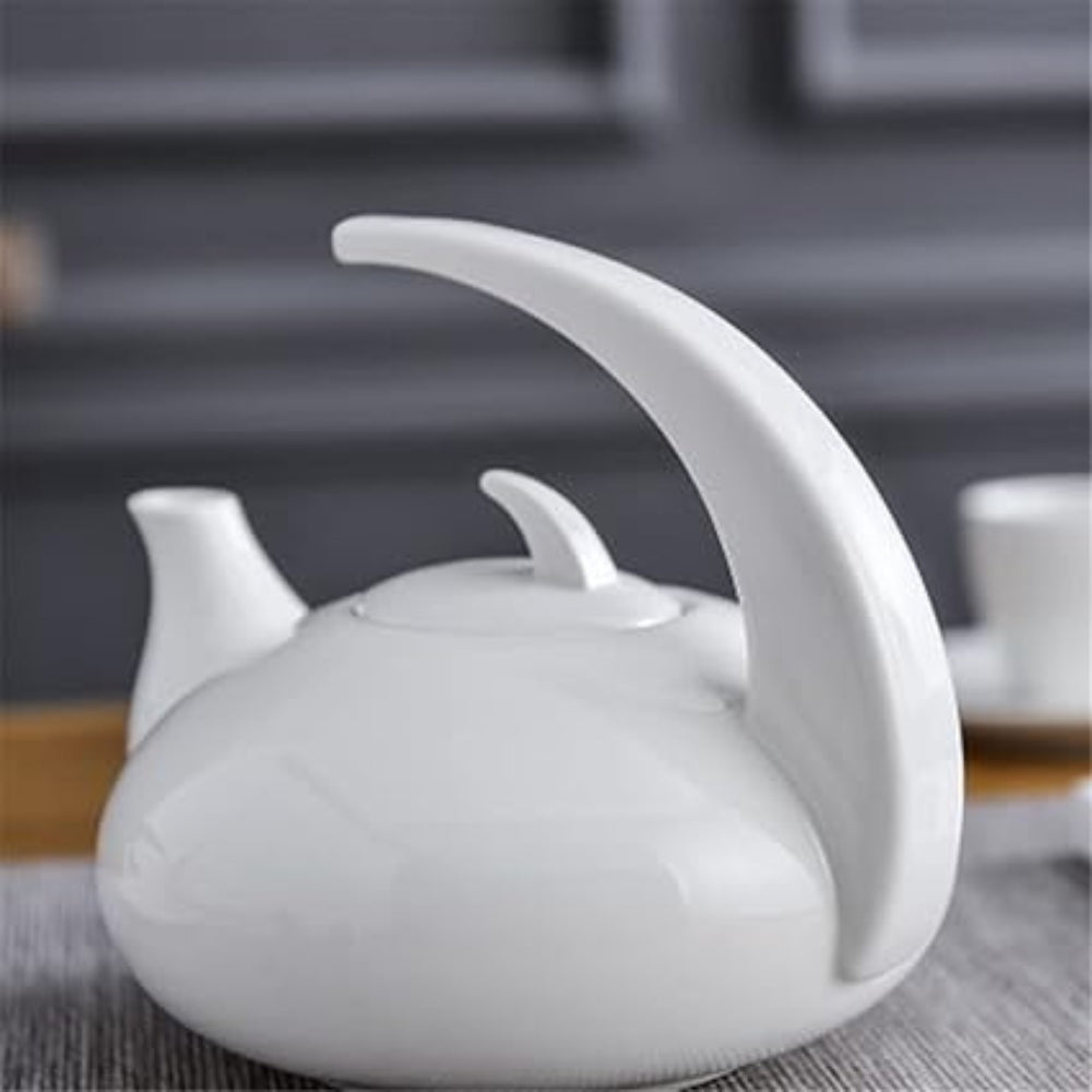 Ceramic Coffee Set With Bamboo Rack 16 Pcs