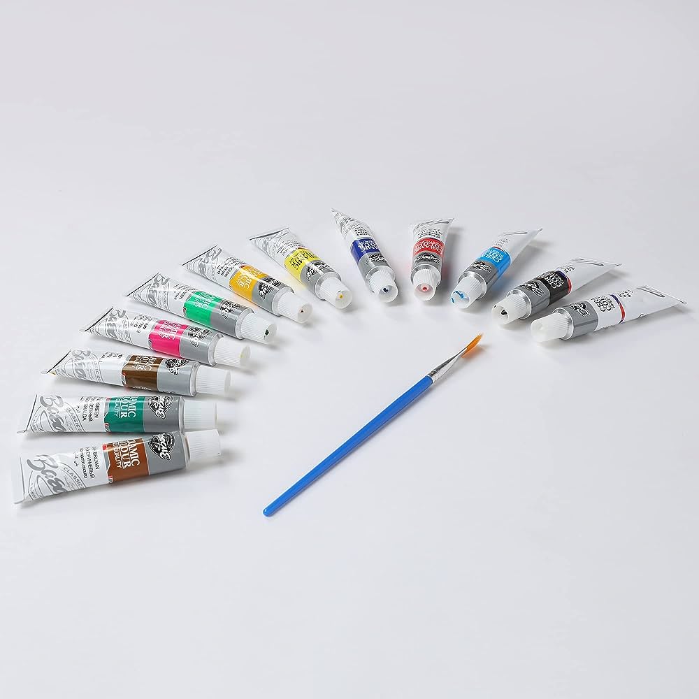Ceramic Paint Set With Free Paint Brush - Acid-Free