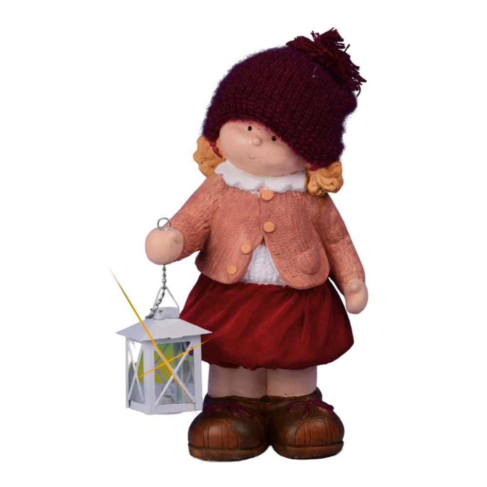 Charming Girl Holding A Candle Latern