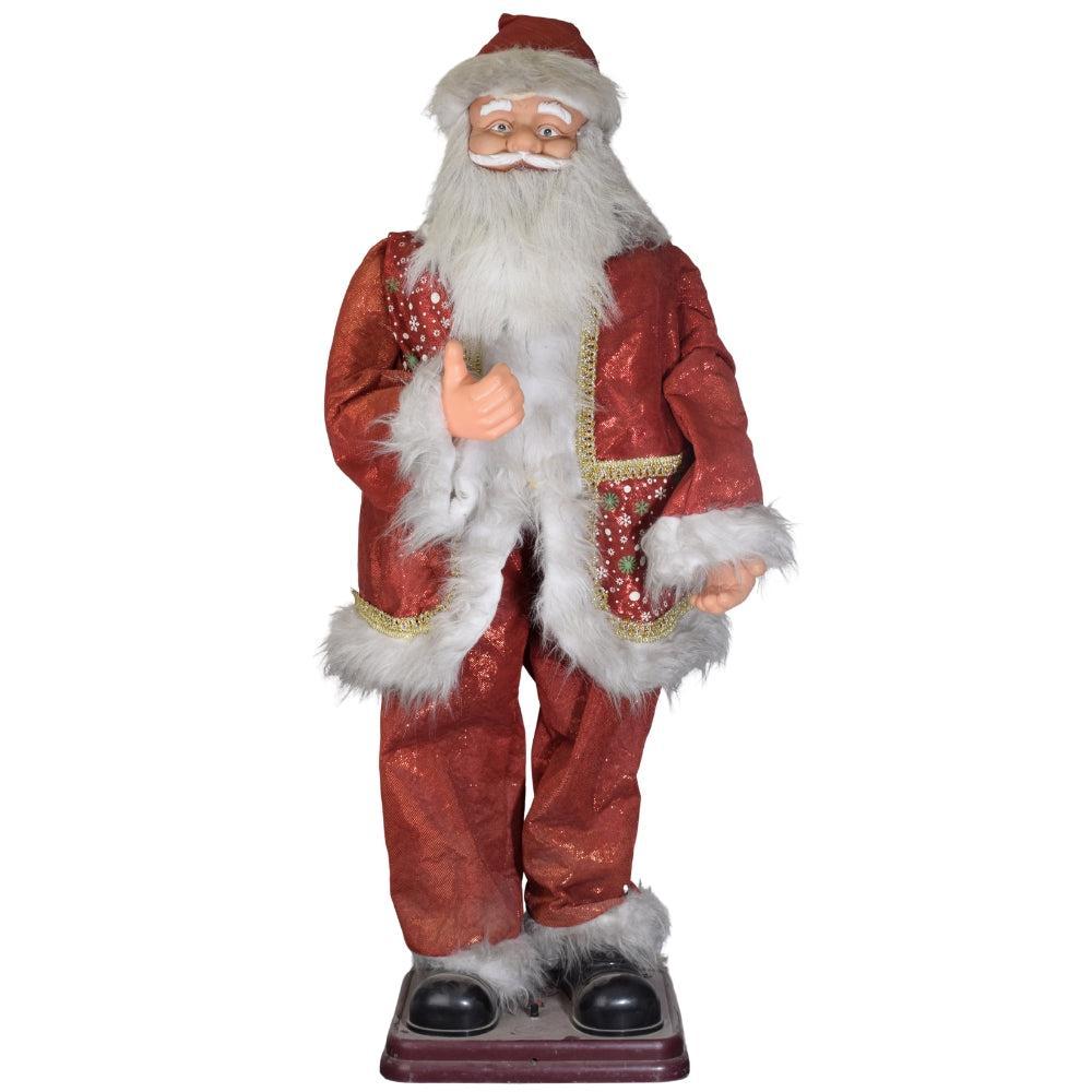 Cheerful Santa Claus Figure with Thumbs Up Pose