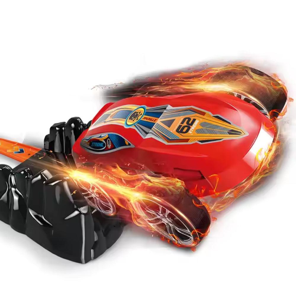 Chengji Eco Friendly Kids Car Rocket Duel Race Aerodynamics Toys Footsteps Launch Shooting Catapult Track Toys