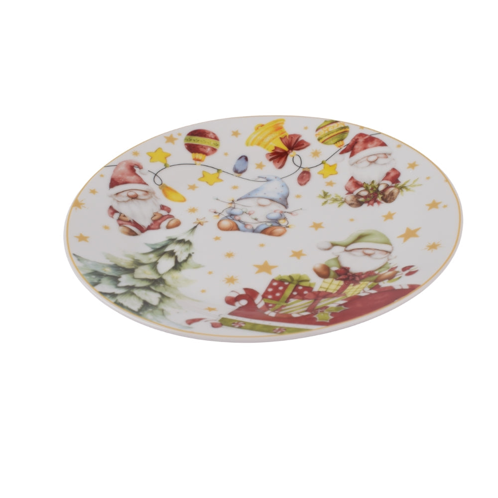 Christmas Ceramic Plate – 6pcs Set 20Cm