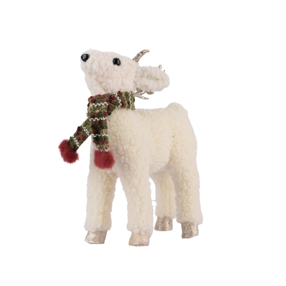 Christmas Decorative Figures for Green Scarf Deer 35Cm
