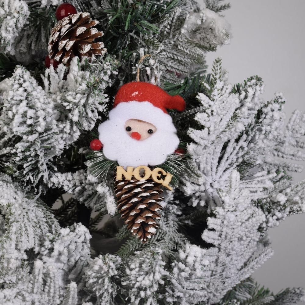 Christmas Elk Design Hanging Pine Cones Decoration