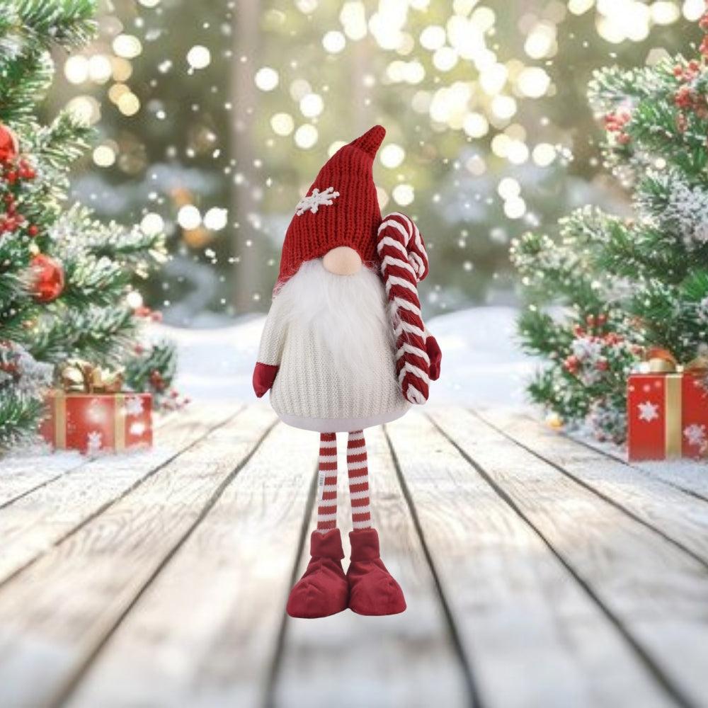 Christmas Gnome with Candy Cane Decoration