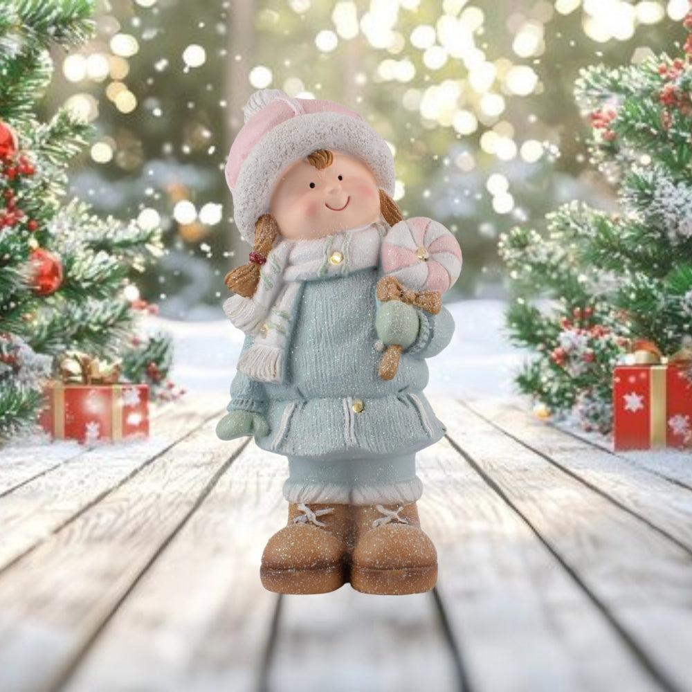 Christmas Lollipop Girl Figure