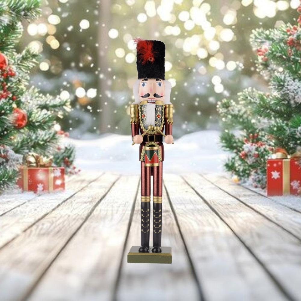 Christmas Nutcracker Pink Nutcracker Christmas Decor Wooden Nutcracker Figures Christmas Nutcracker