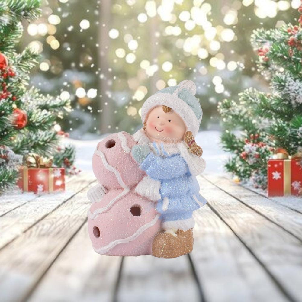 Christmas Ornament B, Painted for Boys and Girls with LED Lights