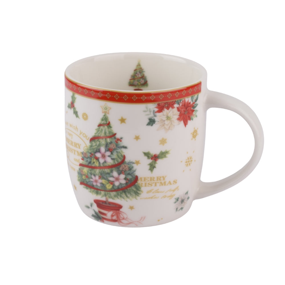 Christmas Porcelain Mug – Festive Tree Design