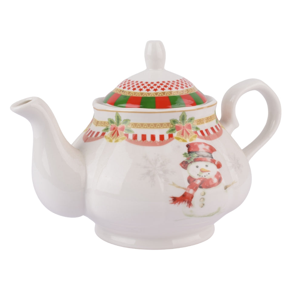 Christmas Snowman Porcelain Teapot 1L