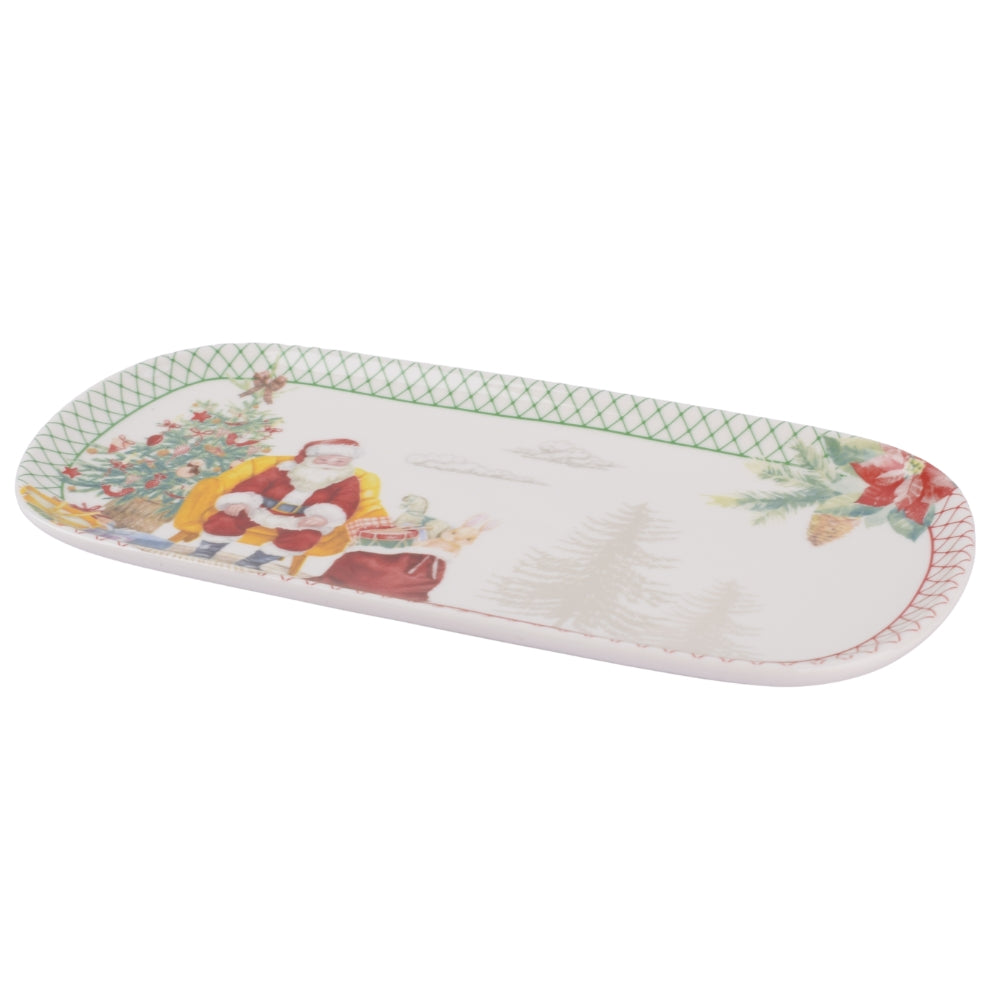 Christmas-Themed Ceramic Serving Tray 33Cm