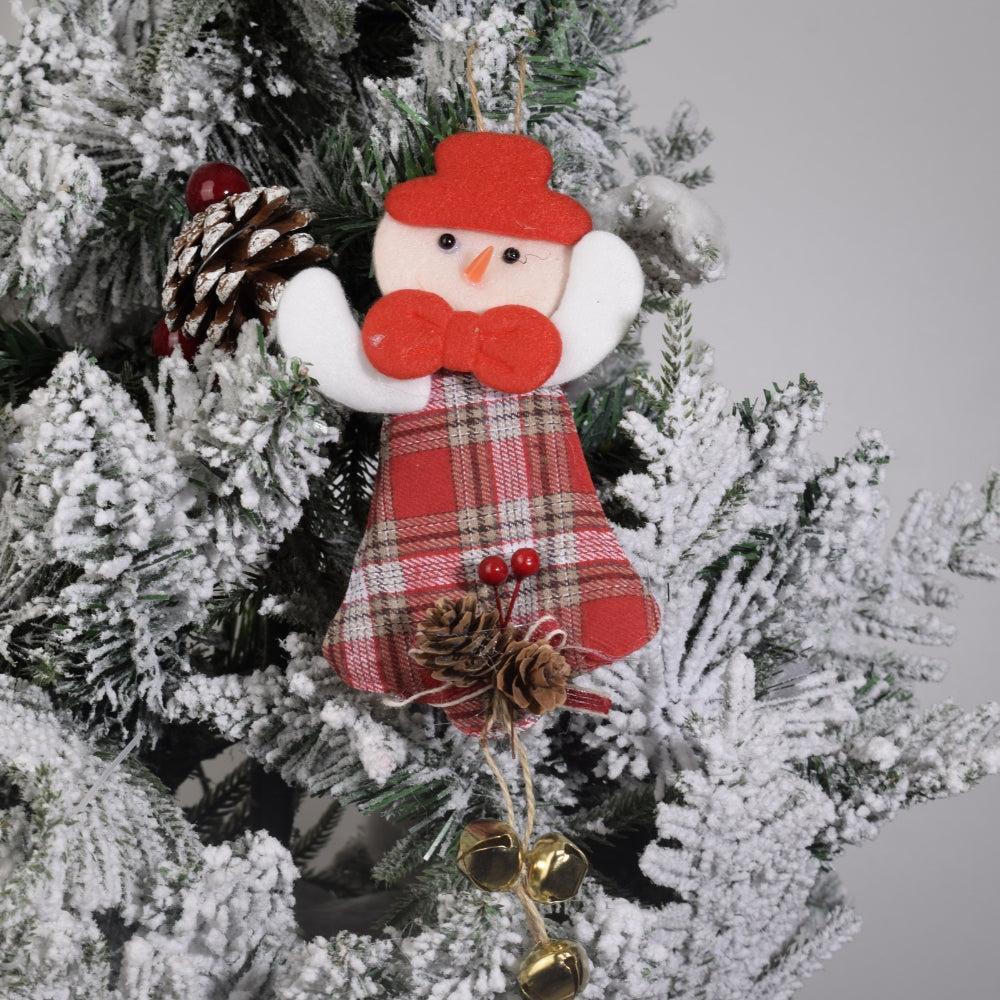 Christmas Tree Doll Cartoon Hanging Medium Santa Banner With Bell