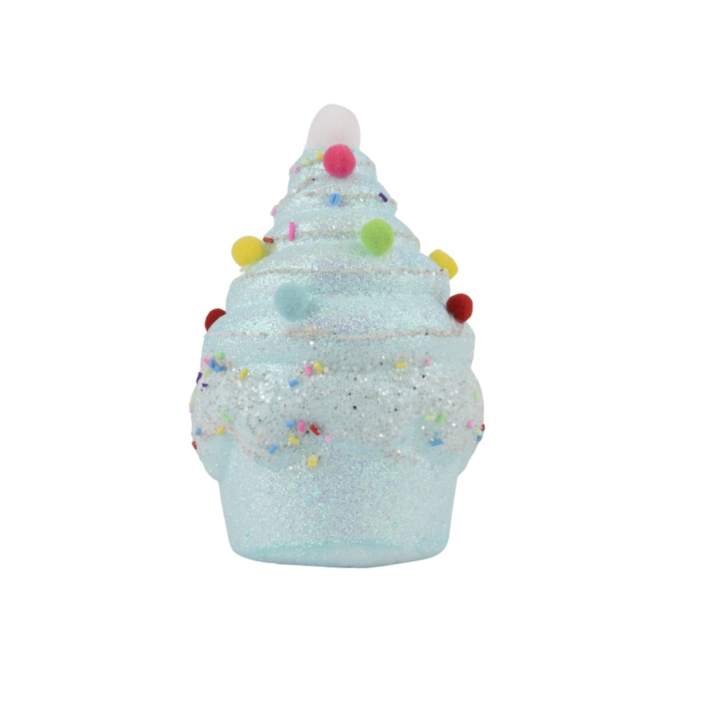 Christmas Tree Hanging Ornament Sweet for Restaurant Themed Party Dorm Blue Ice Cream Cone