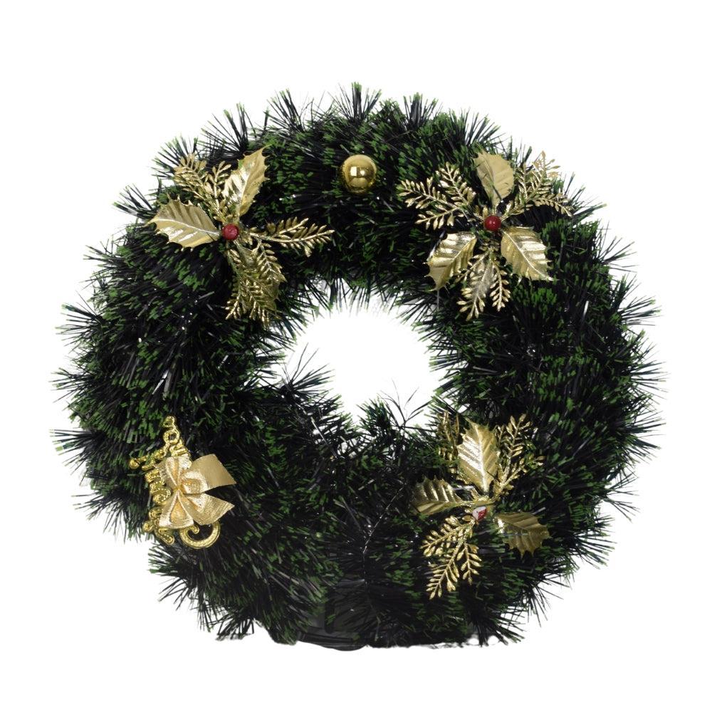 Christmas Wreaths – Red Poinsettia Or Elegant Gold Leaf Designs
