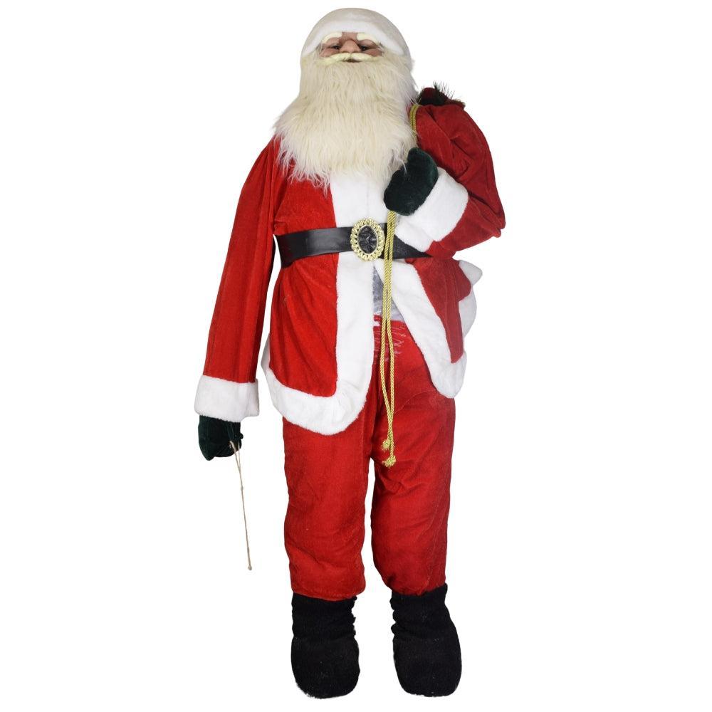 Classic Standing Santa Claus with Gift Sack & Belt Decoration