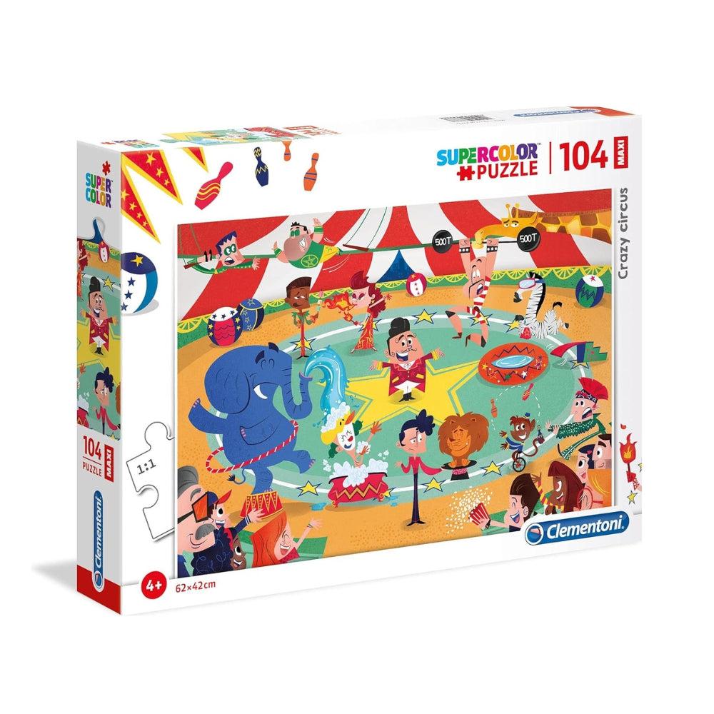 Clementoni 23733 Supercolor Circus Puzzle For Children 104 Pcs Maxi